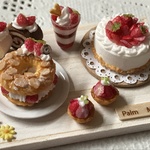 ＊Palmミニチュア＊苺ショートケーキ＊苺サンデー＊パリブレスト＊