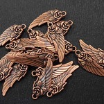 バラのリーフ 11ｍｍ×31ｍｍ×1ｍｍ　銅古美色12個