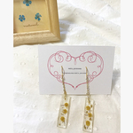 ミモザのチェーンピアス(イヤリング)