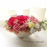 oval arrange プリザーブドフラワー ピンクレッド系ver.8  結婚祝い、プレゼントにも♪