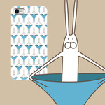 うさぎタイツ柄  スマホケース　iPhone/Android対応