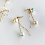 mermaid cotton pearl グラデーション＊らせんピアス／イヤリング