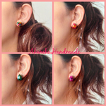 カラフルハート＊雫ピアス(イヤリング)