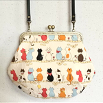 【限定品】おすわり猫 がま口ショルダーバッグ