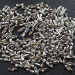 ボールチェーンエンドパーツ 2mm用シルバー色 50個