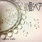 ノンホールピアス（カン石座付き)