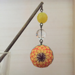 黄色のお花のゆらゆらかんざし