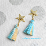 星×タッセル×ピアス（イヤリング）