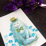 【原画】シルクハットをかぶった猫