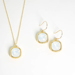Swarovski(White Opal) Necklace &pierce set