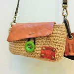 麻ひもと革のスマホケース＊デジカメにも＊ショルダーレザー