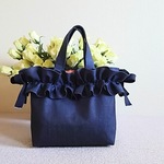 M☆デニムフリルバッグ👜両サイドりぼん付き＊可愛い❤