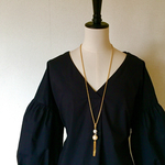 新色登場♪ロングタッセルネックレス（キスカ×ゴールド）