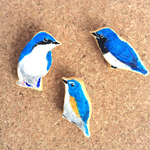 幸せの青い鳥バッジ