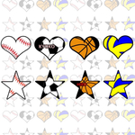ボール❤︎★ ネームステッカー