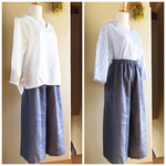 【ご予約品】リネンのワイドパンツ チャコールグレー