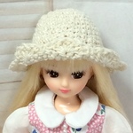 リカちゃん アイボリー帽子