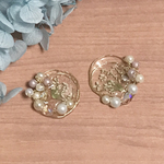 押し花サークルピアス