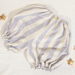 M～LL（XL） ガーゼ素材のドロワーズ　パープルストライプ
