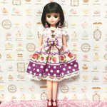 【再販】苺のワンピース♡purple♡リカちゃんサイズ