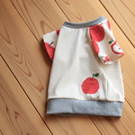 【80】りんごゴロゴロ♪　ラグランTシャツ