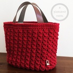 【sale!!!】模様編みニットバッグ (M size) ☆ red