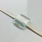 硝子の帯留　輝きクリア.ｂ