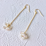 ♡受注製作♡ レインボーオーラ 鈴なりストーン ピアス  パーツ変更ok