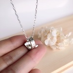 オーダーメイド名入れ♦刻印♦シルバーネックレス4ｍｍ