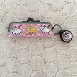 ねこちゃん＊がま口印鑑ケース(ピンク)