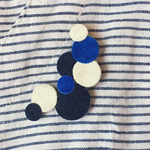 海のブローチ スエード  マリン