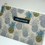 【再販】《送料無料》summer。パイナポー🍍フラットポーチ