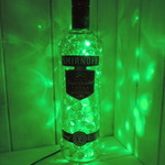 ボトルランプ　「SMIRNOFF]　グリーン仕様　ACアダプター付