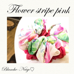 布地再入荷！Flower stripe (pink)