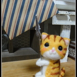 ＊ねこちゃんクリップ（黄）　置物　＊