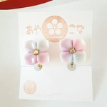 和菓子みたいな紫陽花のイヤリング（金属イヤリング）