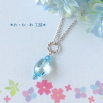 【青の知性】 スカイブルートパーズのシンプルな天然石ネックレス