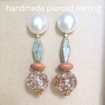 ☆ハンドメイド ピアス☆ アクリル ビーズ パール カボション 