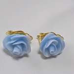 青いバラ🌹のイヤリング💕