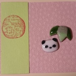 【七宝ピアス】パンダと笹