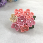 つまみ細工 あじさい ピンク