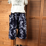 浴衣から　涼し気なハーフパンツ 　着物リメイク　