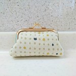 モダンな猫のはいからドット★プチがま口財布