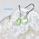 Lime beryl. 天然石ライムベリルピアス