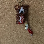 アクリルビーズ寿司ねこストラップエビ