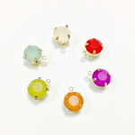 パステルカラー丸アクリルチャーム6個