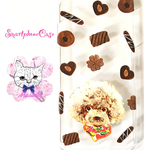 「チョコレート×dog」iphoneケース（透明色）・送料無料・受注生産