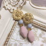 《再販！人気ピアス》ヴィンテージ大ぶりボタンピアス