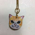 猫 根付け(トラ猫)