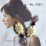 No.S367 シックなお花❁︎の大人ピアス